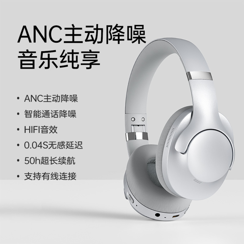 新しいプライベートモデルANCヘッドセット無線bluetoothヘッドセットは、長い持続時間があります。|undefined