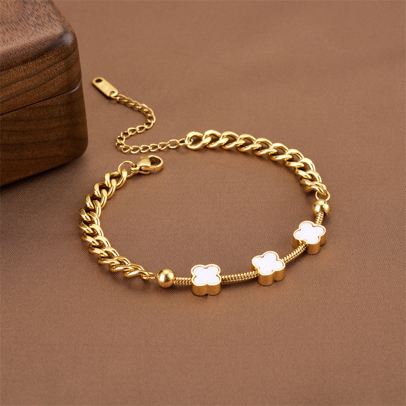 Joyas transfronterizas europeas y americanas Pulsera de acero de titanio de todo fósforo Versión coreana del temperamento bohemio Pulsera de acero de titanio que no se desvanece Joyería femenina