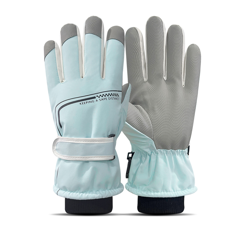 Guantes de esquí para hombres y mujeres en invierno, resistentes al viento y al frío, guantes cálidos con forro polar y engrosados, guantes antideslizantes con pantalla táctil para ciclismo al aire libre image 54