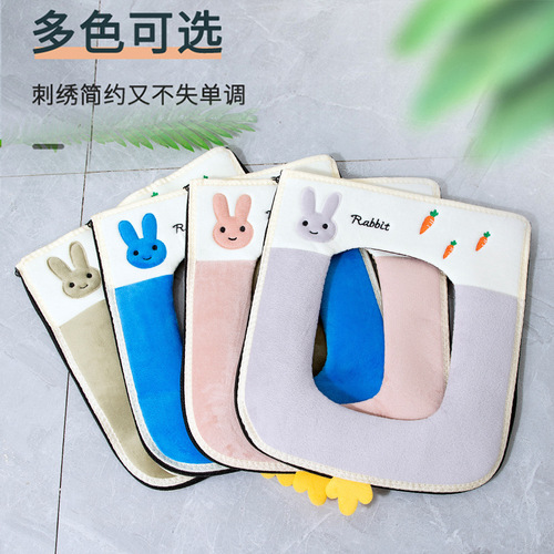 Square Toilet Seat Cushion for All Seasons, Zippered Design, Waterproof, Cute & Popular—Perfect for Home Use in Winter
