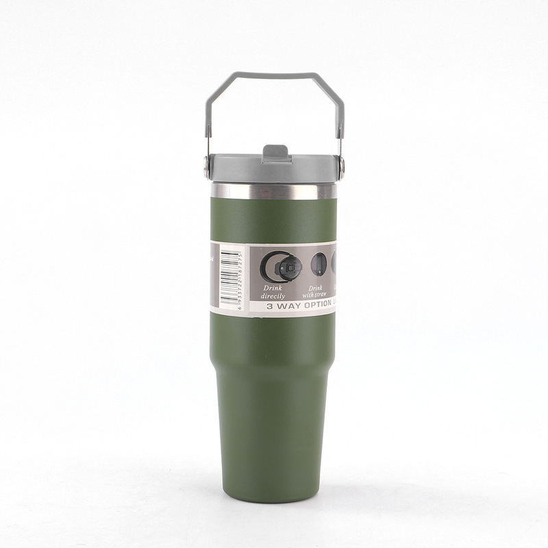 東南アジアアメリカンスタイル 20oz30oz カーカップポータブルシングルおよびダブルドリンク透明カバーアイスバ 304 ステンレス鋼魔法瓶カップ|undefined