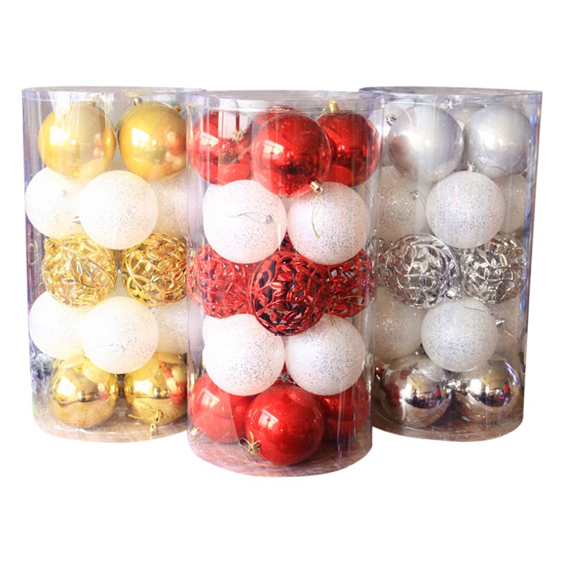 Liquidación 2023 escena de decoración de Navidad transfronteriza BOLA DE Navidad bola macaron centro comercial ventana techo bola hueca