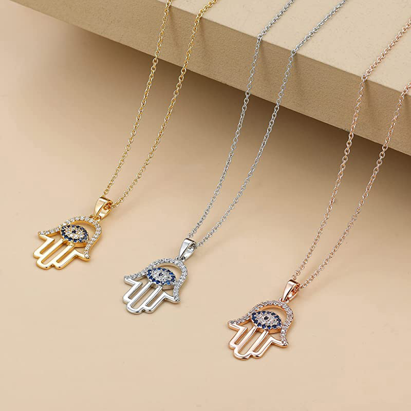 Pendant Necklace Classification 1 Piece Quantity 925 Sterling Silver Zircon Plating Inlay Devil'S Eye Pendant Necklace
