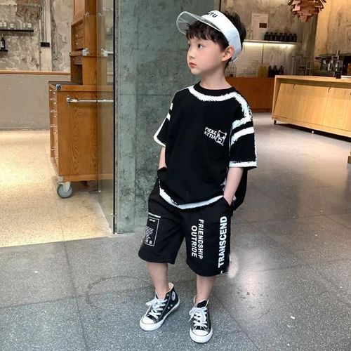 Boy's T-shirt Short Sleeve Summer Pure Cotton 2024 New Children's Clothing Summer Outfit Viral Streetwear Half Sleeve Top for Big Boys