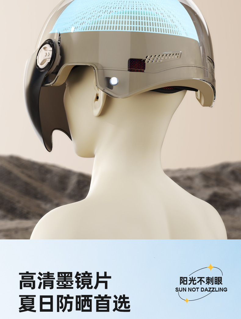 New National Standard Helmet for Women, Electric Vehicle 3C Helmet Wholesale, Electric Motorcycle Helmet, Unisex All-Season Safety Helmet