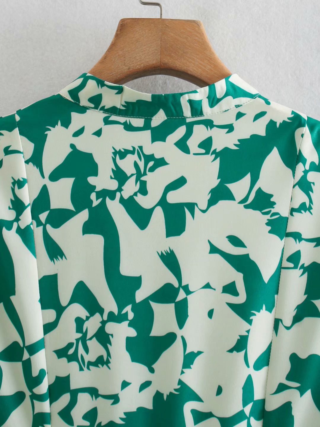 winter printing V-neck shirt dress NSAM20691