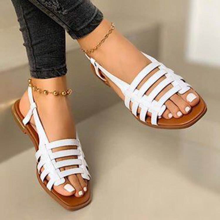 Women's Casual Solid Color Square Toe Open Toe Casual Sandals display picture 1