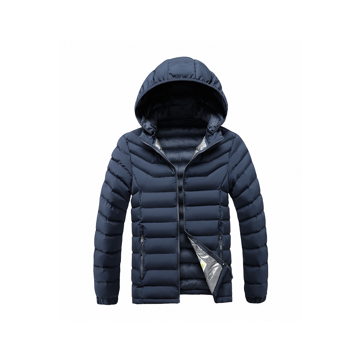 Rib Suit Cotton-padded Coat Men's Graphene Removable Cap Casual Thickened Top Jacket_voghion.com