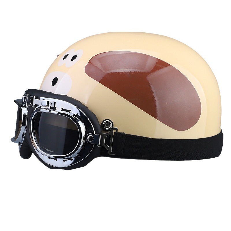 Harley coche eléctrico casco de los hombres Four Seasons batería coche medio casco de las mujeres lindo ligero verano sol protección casco