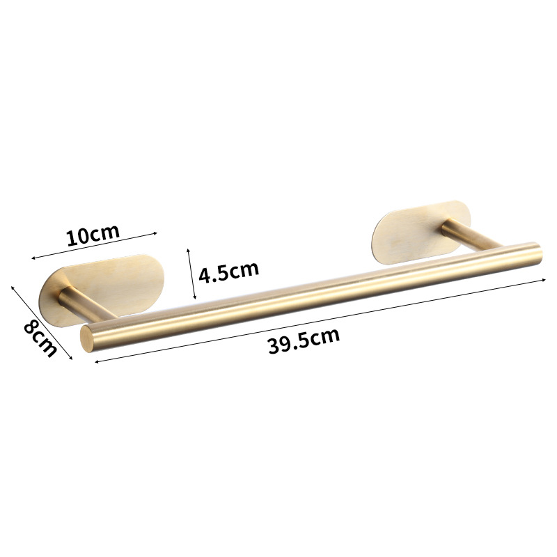 Colgante de acero inoxidable conjunto de baño hogar vida sin rastro pared tipo toalla de almacenamiento de toallas de gancho