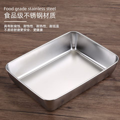 批發加厚304不鏽鋼熟食店用滷肉滷菜涼菜鴨脖盤長方窄邊展示托盤