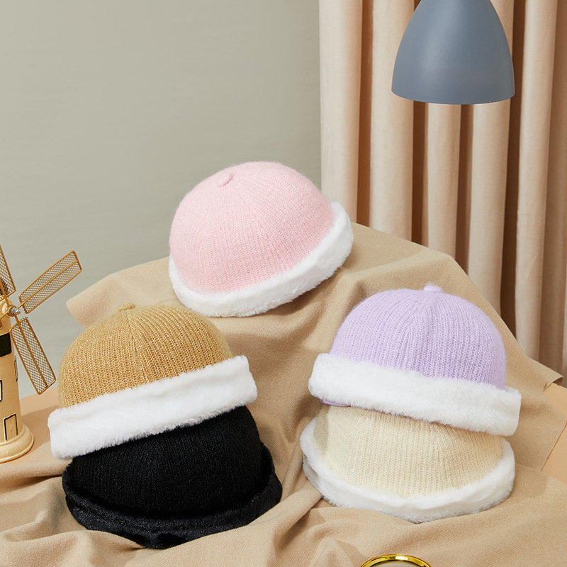 Autumn/Winter New Korean Style Hipster Landlord Hat for Men and Women, British Style Cold Hat, Outdoor Warm Keeping Fashion Round Hat, Wholesale