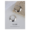 SHIAI European style S925 Sterling Silver new pattern ring Backing fashion ins senior Versatile Sterling Silver Earrings