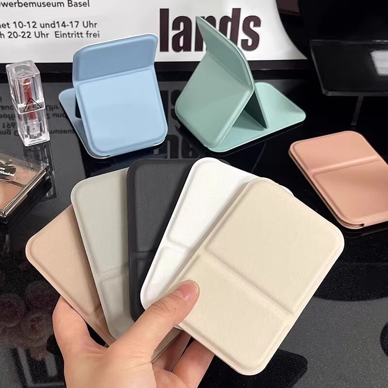 Ins Simple Small Mirror High-Value Portable Makeup Mirror Makeup Mirror Student Dormitory Foldableing Mirror Mini Mirror Small