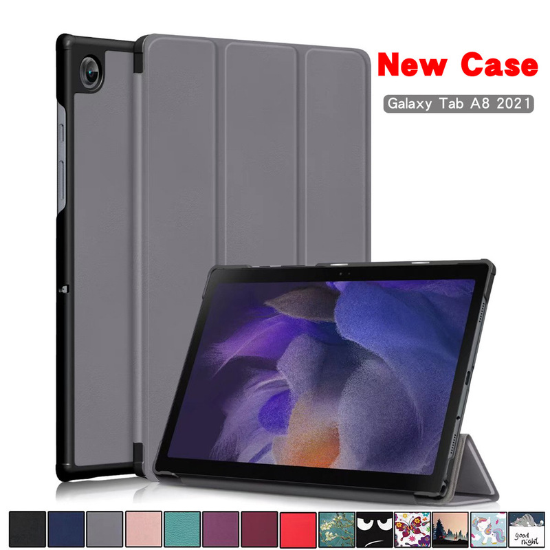 For Samsung galaxy tab A8 10.5 SM-X200 X205 protective case flat leather case 2022 For Samsung galaxy tab A8 10.5 SM-X200 X205 protective case flat leather case 2022