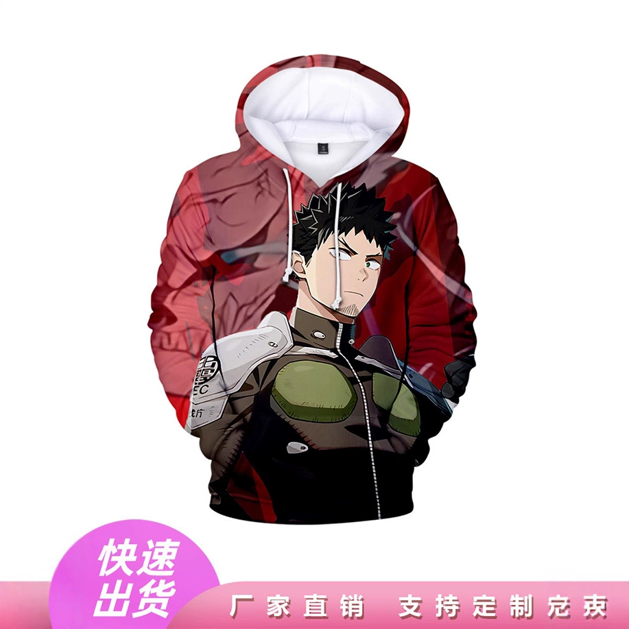 Monster 8 Kaijuu 8-gou аниме периферийная толстовка пуловер с капюшоном на флисовой подкладке осенне-зимний 3D топ