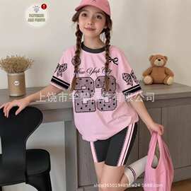26夏季女装新款球衣美式欧美街头复古球服女士恤圆领短袖