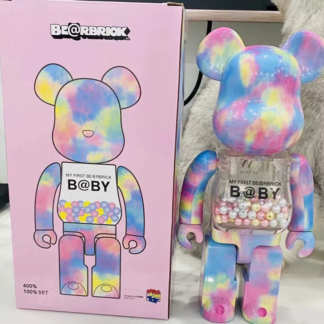 Bearbrick Violent Bear 1000%Plating Tide Playing Bear Hand -Office Toys Home Locker Ladder Van Gogh Qianqiu