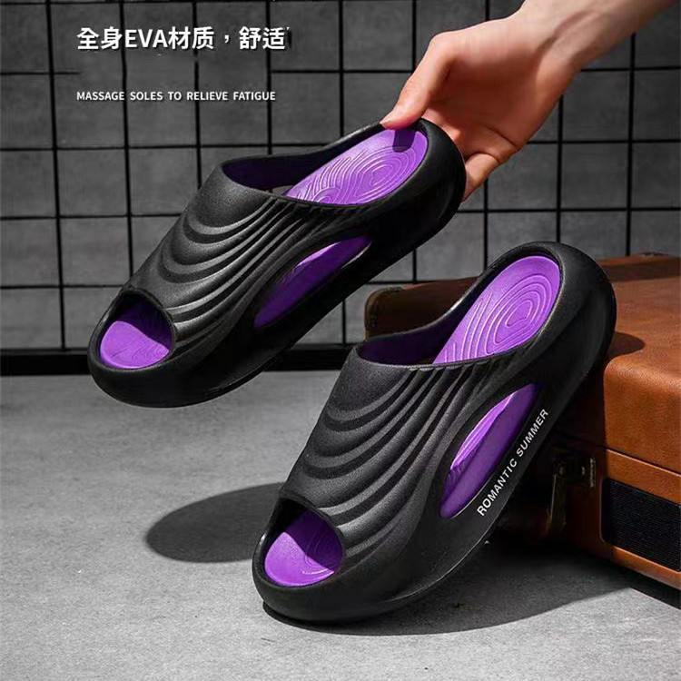 Sunshine Road Ggglu New Sports Slippers for Outdoor Wear, Beach Slippers for Men and Women, Non-Slip Thick-Soled Basketball Outdoor Shoes, Summer 6