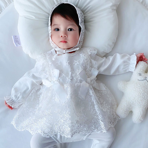 Birthday dress for baby girls, one-year-old princess dress, autumn outfit, baby girl autumn clothing, infant dress, spring and autumn children's wear.