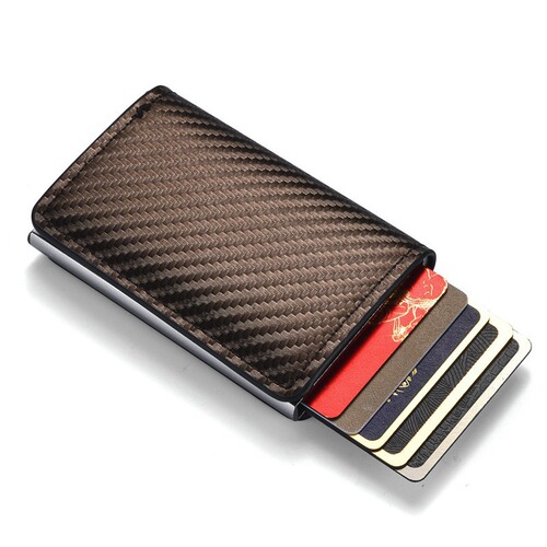 Factory wholesale 2024 revised RFID anti-theft brush men's Amazon brake aluminum alloy card holder card holder