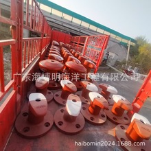 绍兴市200KN钱塘江系船钩 舟山市200kN浮式系船柱横向滚轮架