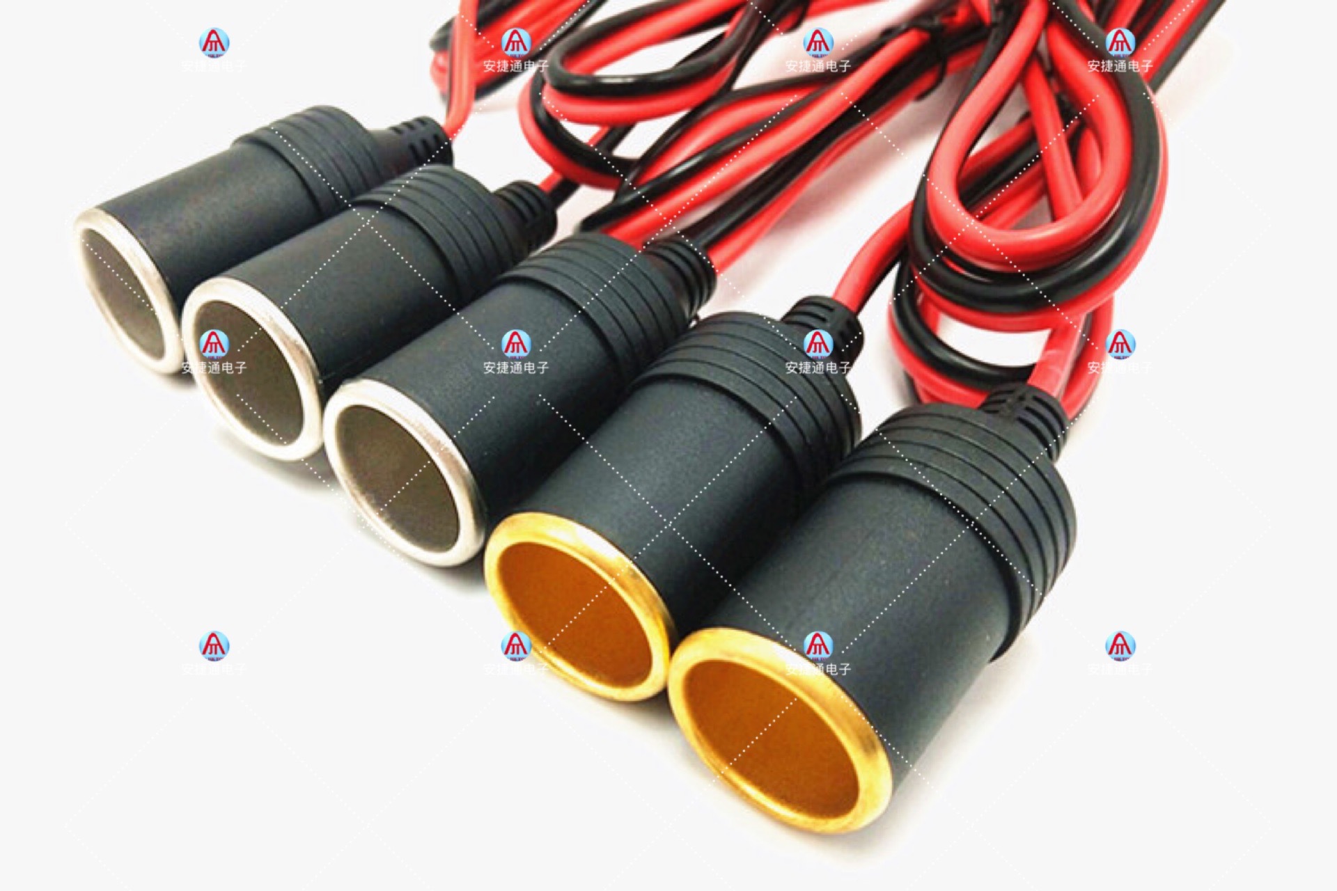 Car Cigarette Lighter Crocodile Clip 12V Power Supply Female Seat High Power Car Charger Car 24V Truck Modified Socket Power Supply