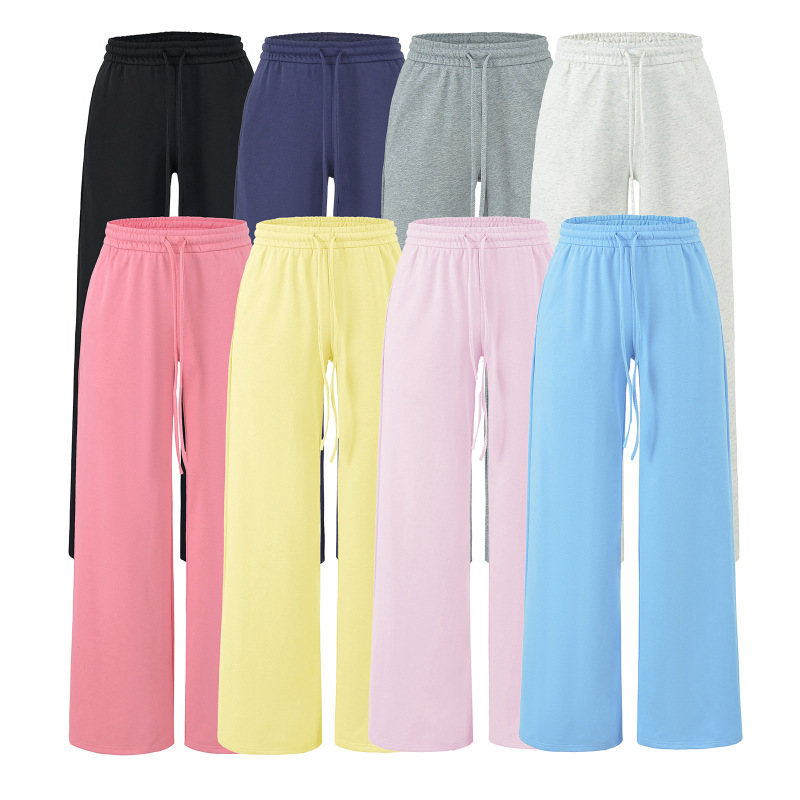 American-style casual sweatpants, women's straight-leg, wide-leg athletic pants, long pants, new autumn collection