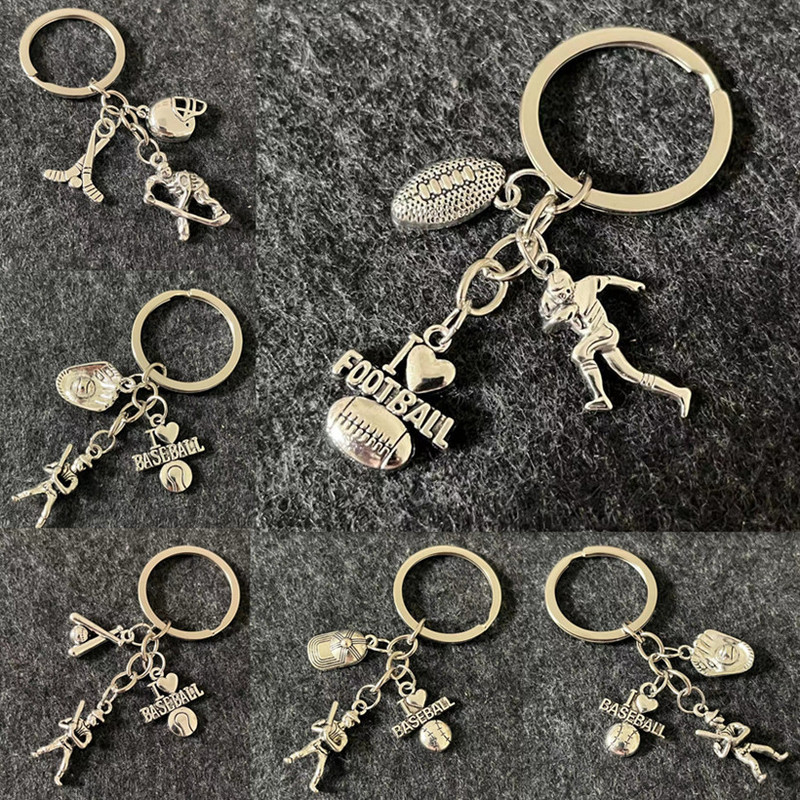 Hockey Hockey Baseball Rugby Athletes Key Chain Commemorative Gift Backpack Pendant Keychain Hockey Hockey Baseball Rugby Athletes Key Chain Commemorative Gift Backpack Pendant Keychain
