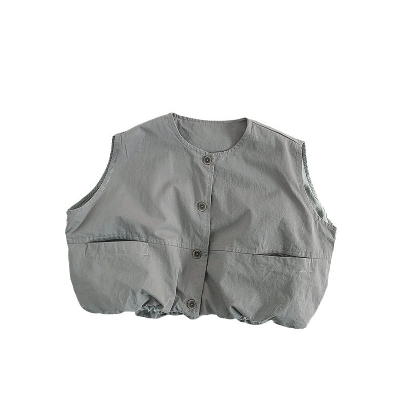 Chaleco para niños 2025 primavera nuevo bebé para niños versión coreana de la chaqueta para niños de moda japonesa chaleco ropa para niños Huzhou