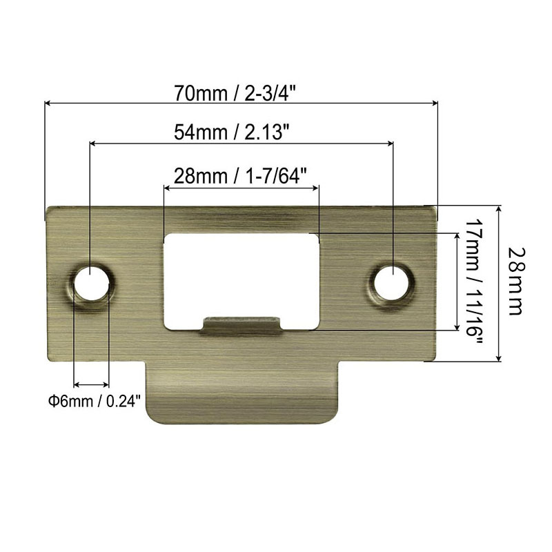 Placa de bloqueo de madera pieza de guía de perno de la puerta bloque de bloqueo cuerpo hebilla pieza perno hebilla caja hardware en stock accesorios al por mayor