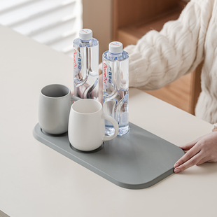 Off-White All-Season Hotel Water Cup Tray Japanese-Style Home Office Mug Couple Ceramic Simple Wash Cup