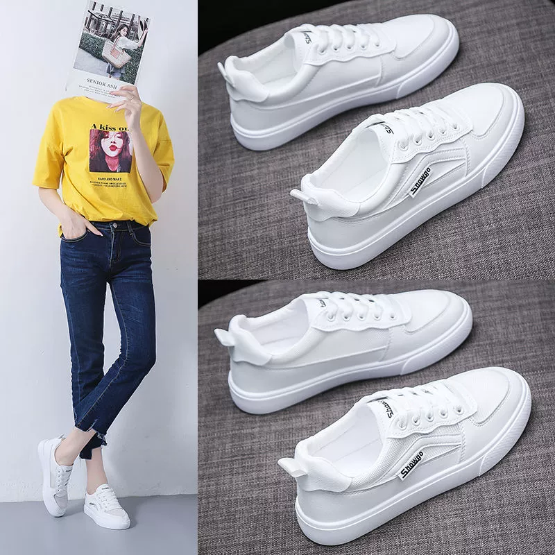 Маленькая Белая обувь женская летняя тонкая дышащая сетчатая обувь, Новая повседневная Студенческая Корейская версия, обувь для досок Joker