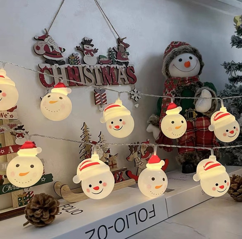 クリスマスライトストリングサンタクロース雪だるま装飾ライトled小さなカラーライトストリング祭りのショーウインドーの雰囲気ランプ卸売り|undefined
