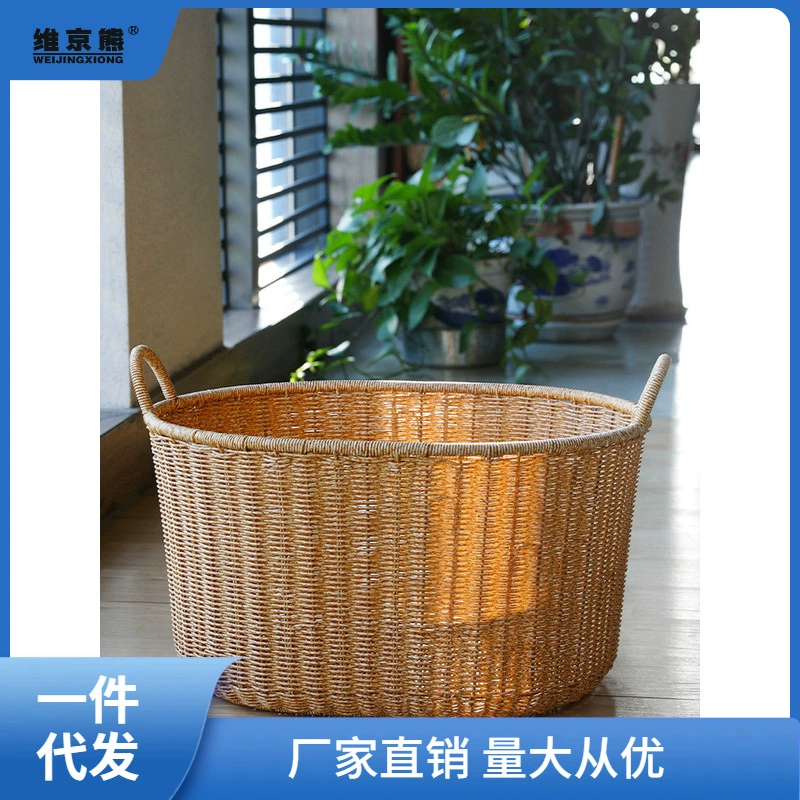 Big waterproof plastic laundry basket, storage basket for bedroom