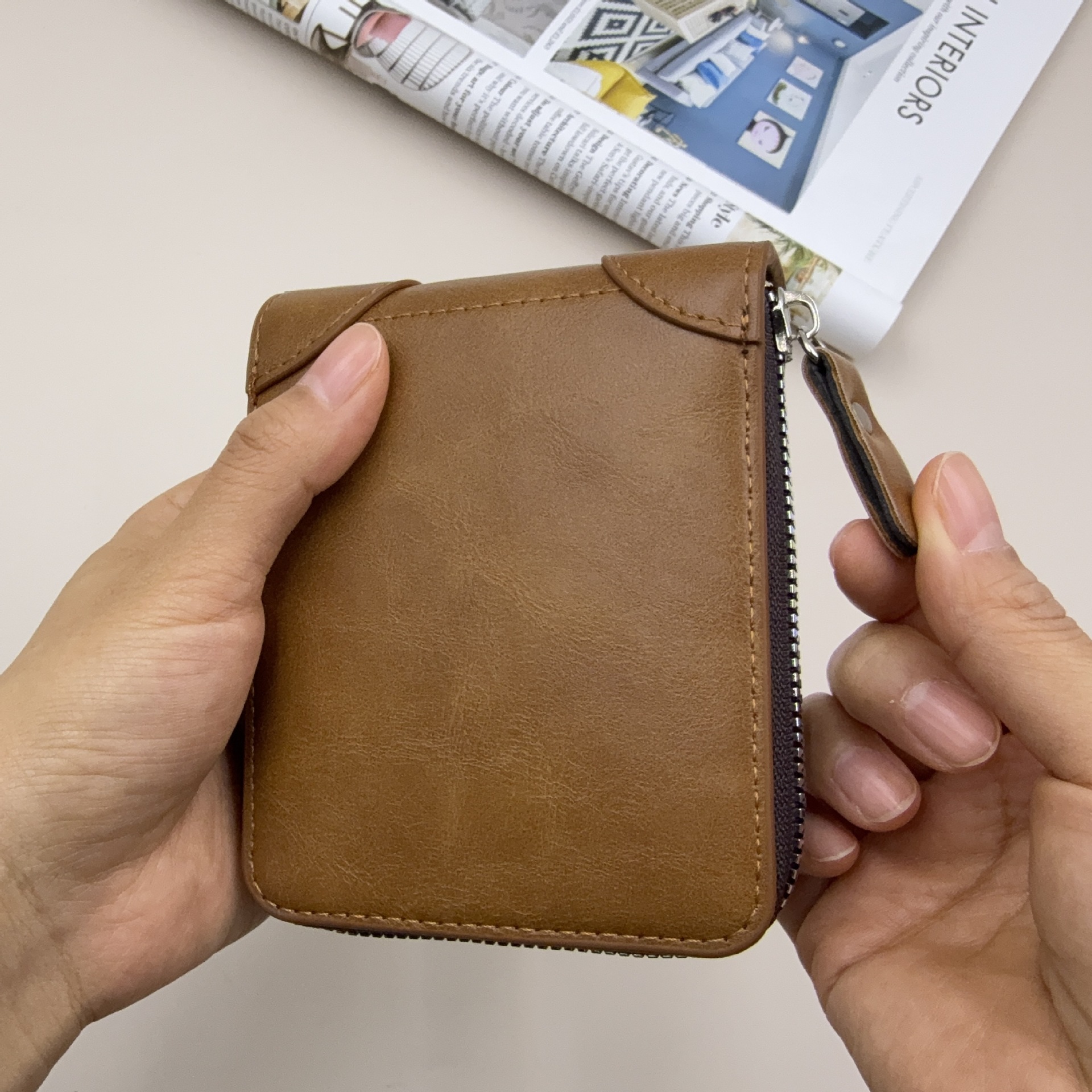 capacious wallet with zipper