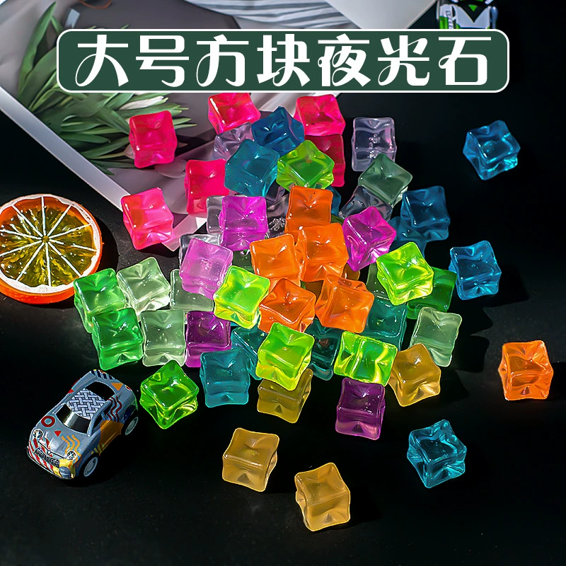1.8cm имитация светящийся лед искусственный супер светящийся светящийся камень ландшафтное строительство аквариума каменная смола галька флуоресцентная