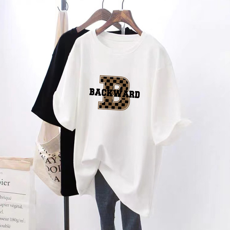 Vit dam t-shirt i ren bomull lös passform sommartopp_voghion.com