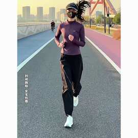 今年流行休闲长裤一整套春秋新款半开领修身长袖简约上衣两件套女