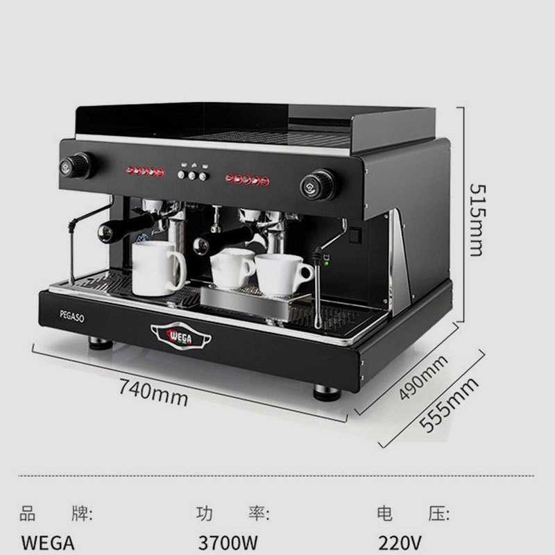Importado de Italia wega pegaso Picasso máquina de café italiana comercial doble cabezal semiautomático E61