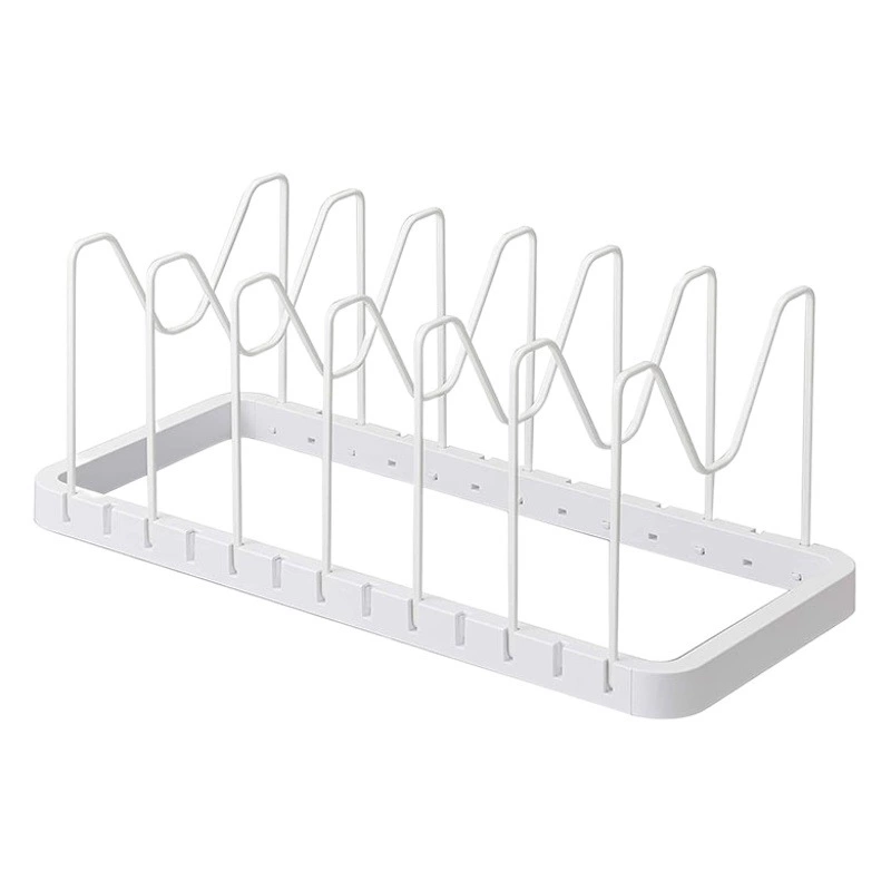 Выдвижная подставка для хранения на кухне, регулируемая, подходит для крышек сковородок и воков.