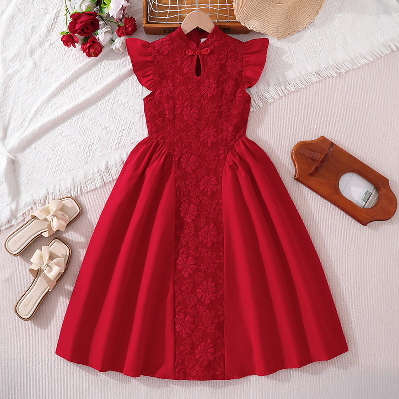 summer red dress