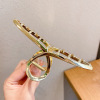 Metal advanced elegant shark, hairgrip, crab pin, brand big hair accessory, high-quality style, South Korea