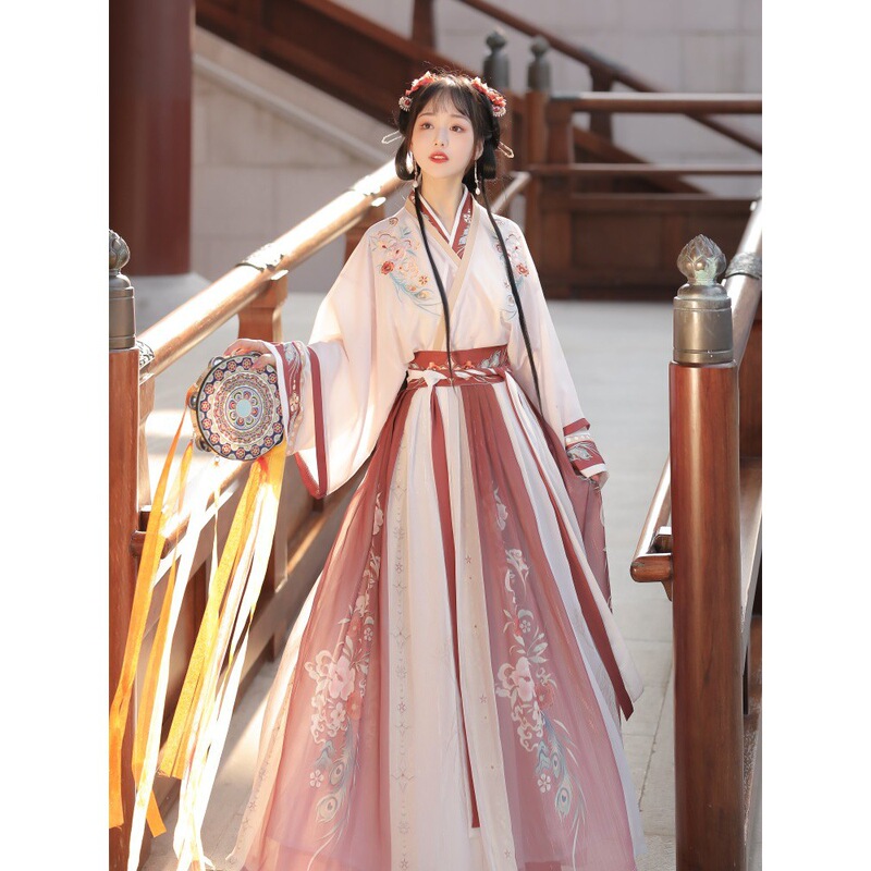 Han Yu Kui Original genuine goods [Hua Shi Ling] Jin Han Clothing Women's Chinese Style Embroidered Nose Waist-length Skirt Daily