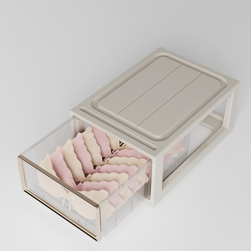 下着収納ケース引き出し式靴下ケース下着三合一分格神器家庭用衣類整理箱内たんす|undefined
