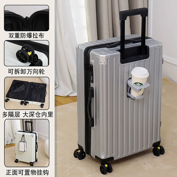 Silver-gray explosion-proof handheld glass holder with zipper wet and dry separation