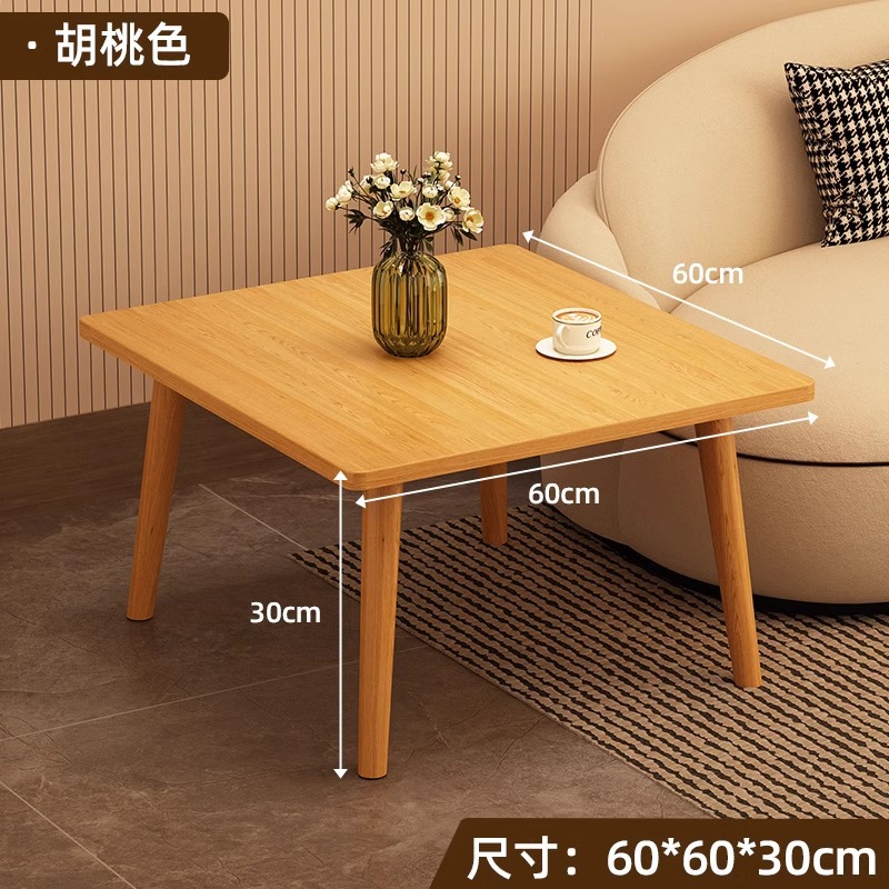 [넓어진 단층 원목] 호두색 60*60*30 (고급판)