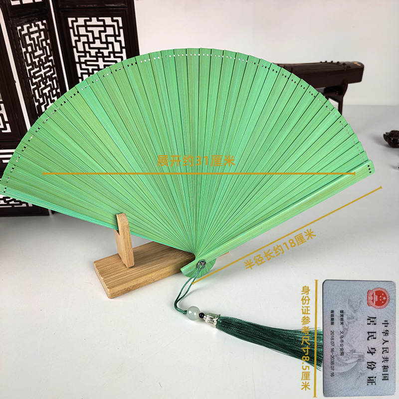 Ventilador antiguo ventilador plegable de verano chino chino cheongsam ventilador plegable de bambú artesanía ventilador pequeño ventilador de baile ventilador image 57
