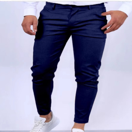 2025 European and American Spring and Autumn Men's Solid Color Dress Pants Business Casual Slim-fit Formal Suit Pants Popular Style