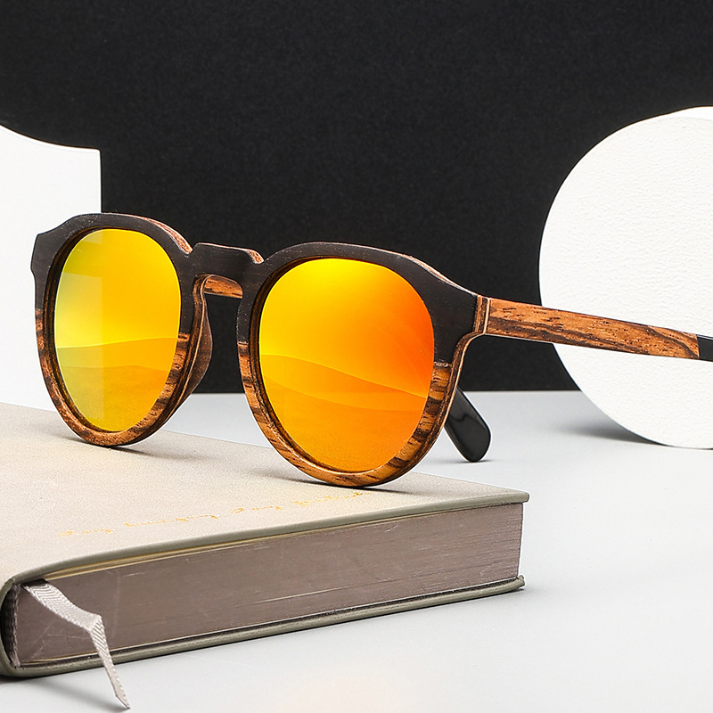 Laminated Wood Wooden Wood Solid Wood Glasses Cross-border Export Specially Designed for Sunglasses Fashion Retro New Frames